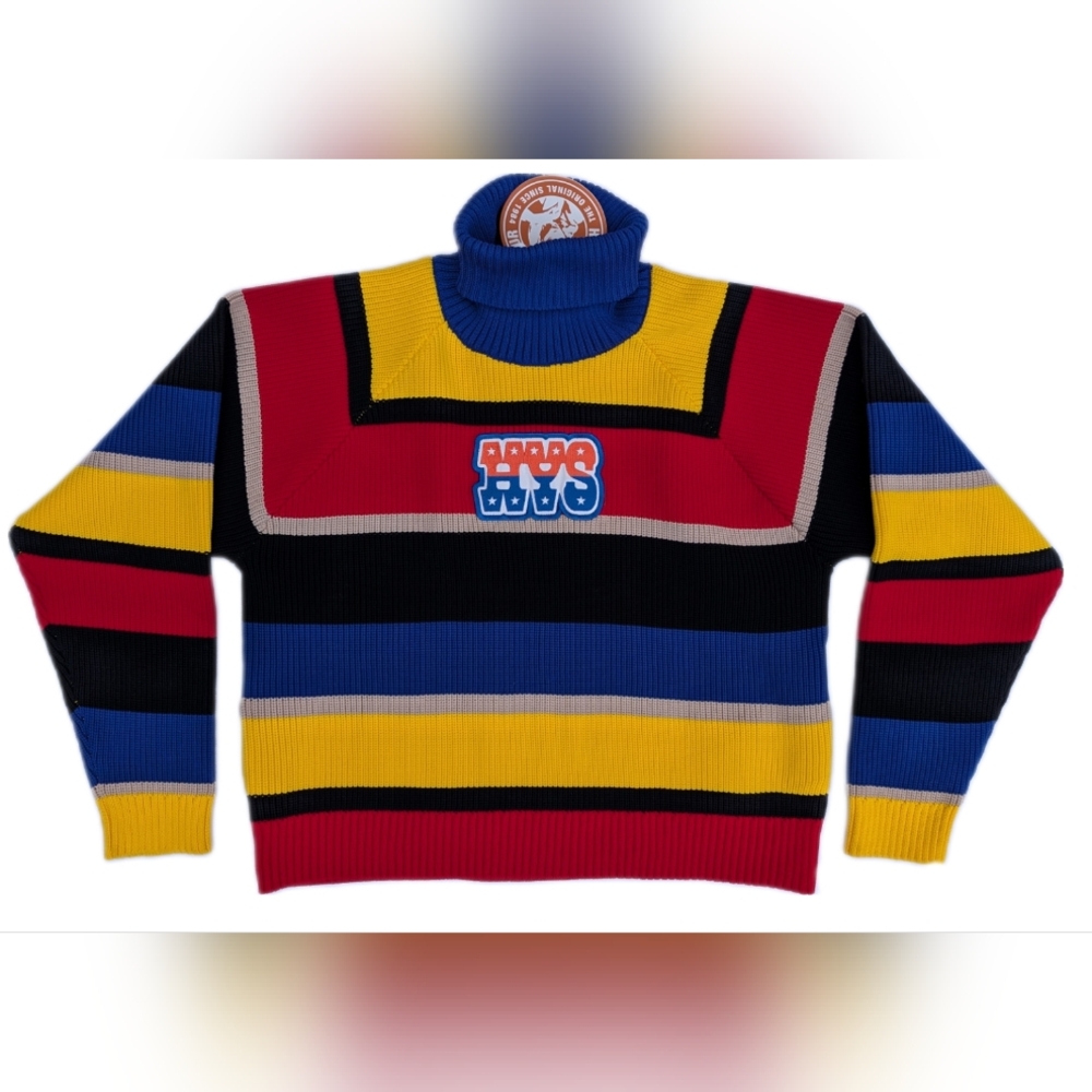 Hysteric Glamor Dizzy And Milky Campaign Logo Patch Striped Sweater NEW
